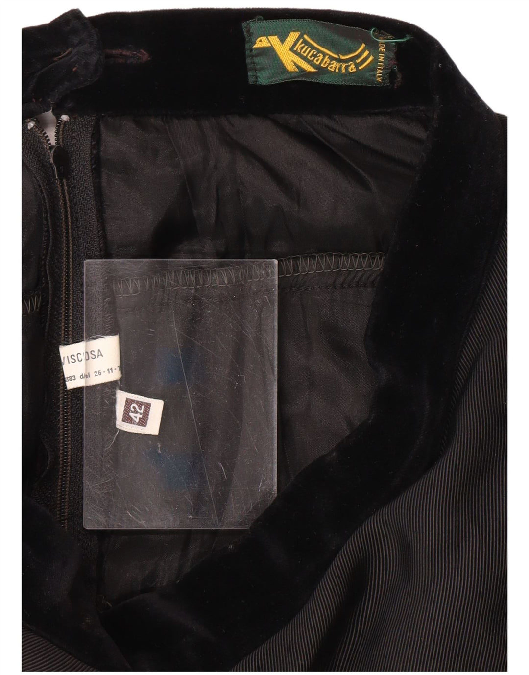 ВИНТАЖНАЯ женская многоярусная юбка с завышенной талией IT 42 Medium W26 Черная вискоза