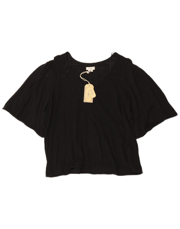 Женская блузка Fat Face Top UK 18 XL, черный хлопок