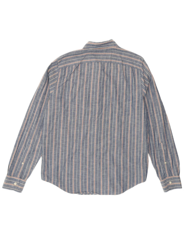 Мужская рубашка ABERCROMBIE & FITCH Muscle XL, синяя хлопковая полоска