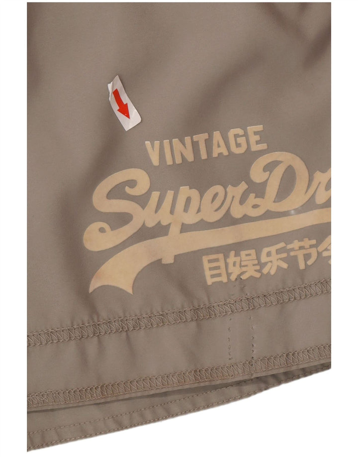 Мужские шорты для плавания Superdry с рисунком, средний серый полиэстер