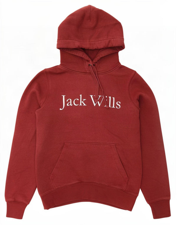 Женский джемпер с капюшоном Jack Wills Oversized с рисунком UK 6 XS, бордовый хлопок