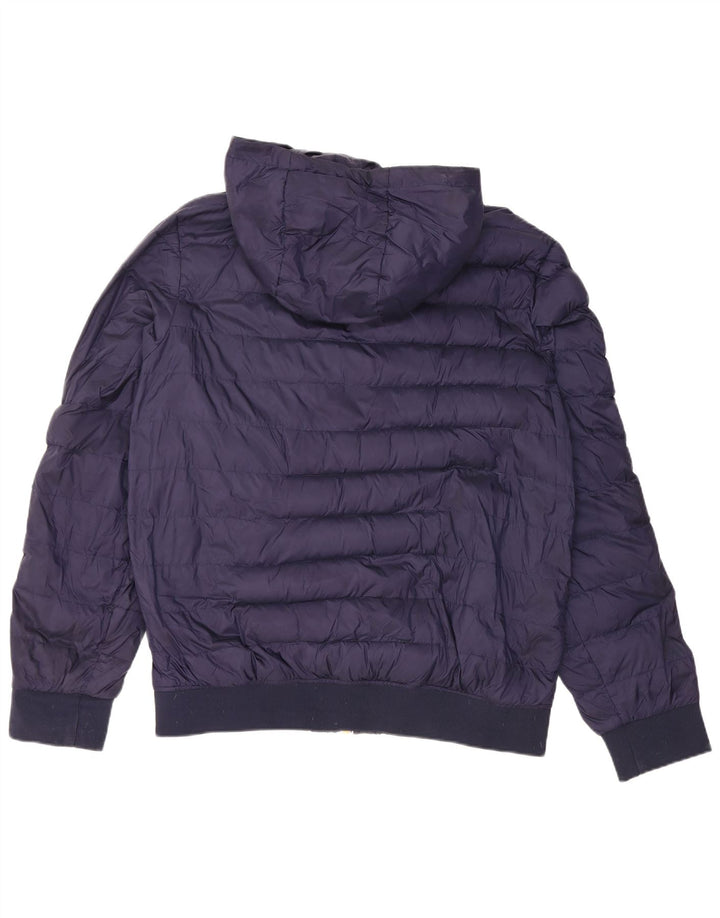 Мужская стеганая куртка Ellesse с капюшоном UK 40, большая, темно-синяя, нейлон