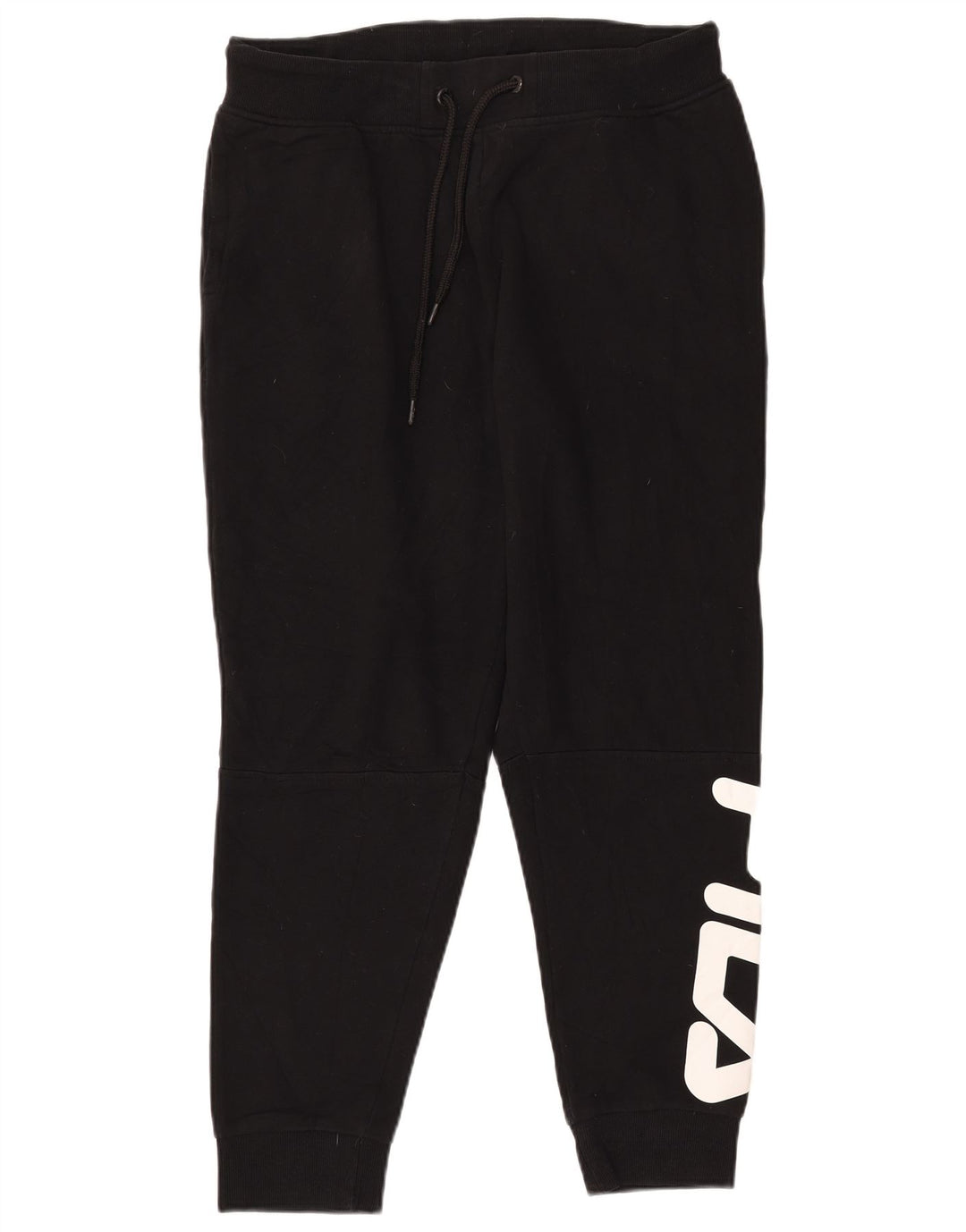 Fila Мужские спортивные брюки с рисунком, джоггеры, средний черный, хлопок