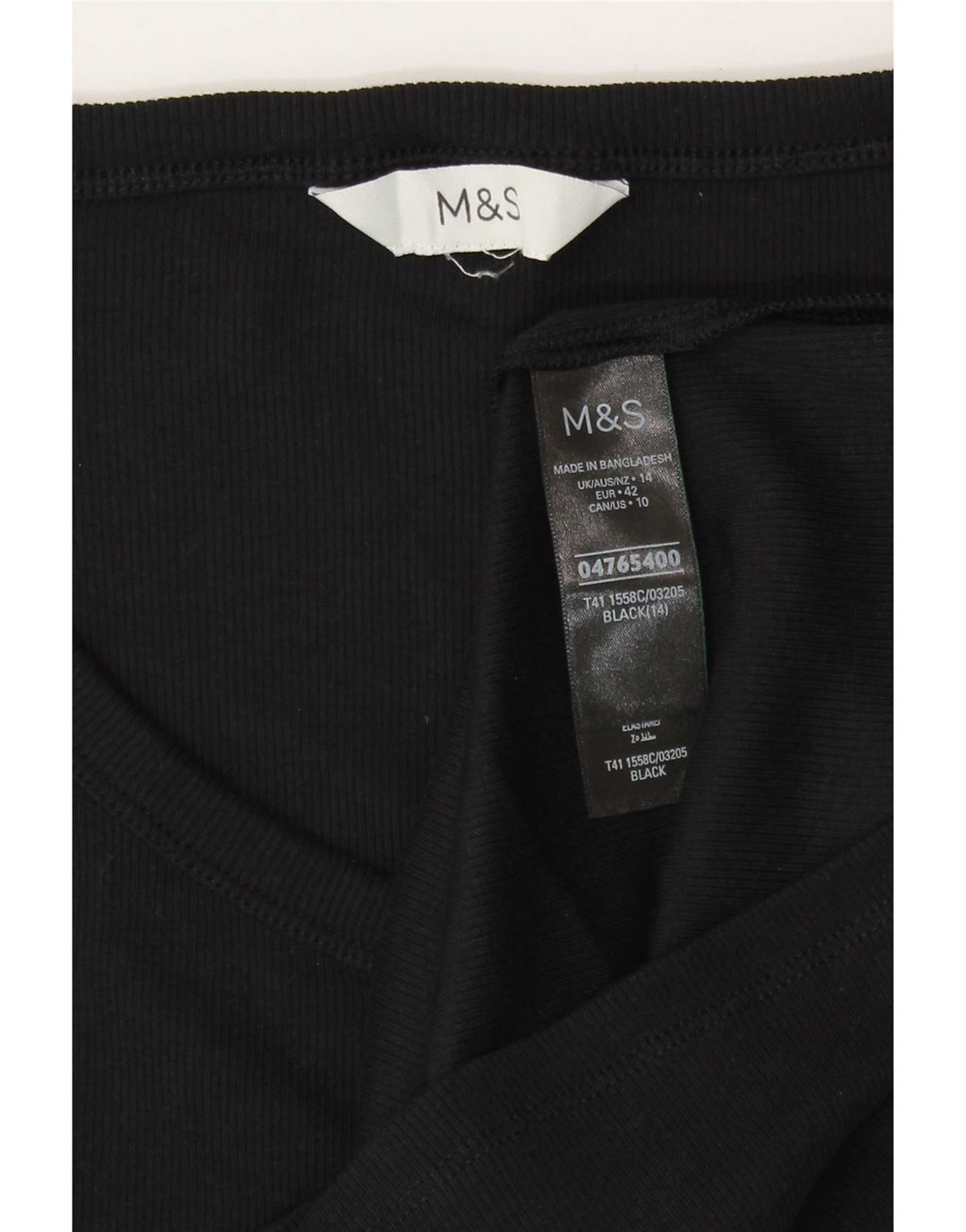 Женская футболка Marks & Spencer Top UK 14, средний черный хлопок