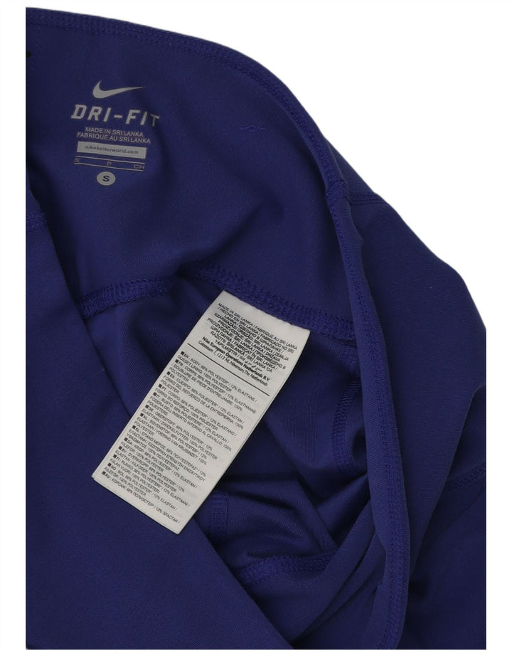 Женские леггинсы-капри Nike Dri Fit UK 8, маленькие фиолетовые, полиэстер