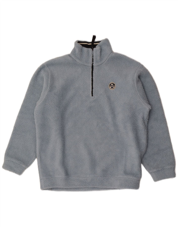 Мужской флисовый джемпер North Sails с воротником на молнии, большой синий, полиэстер