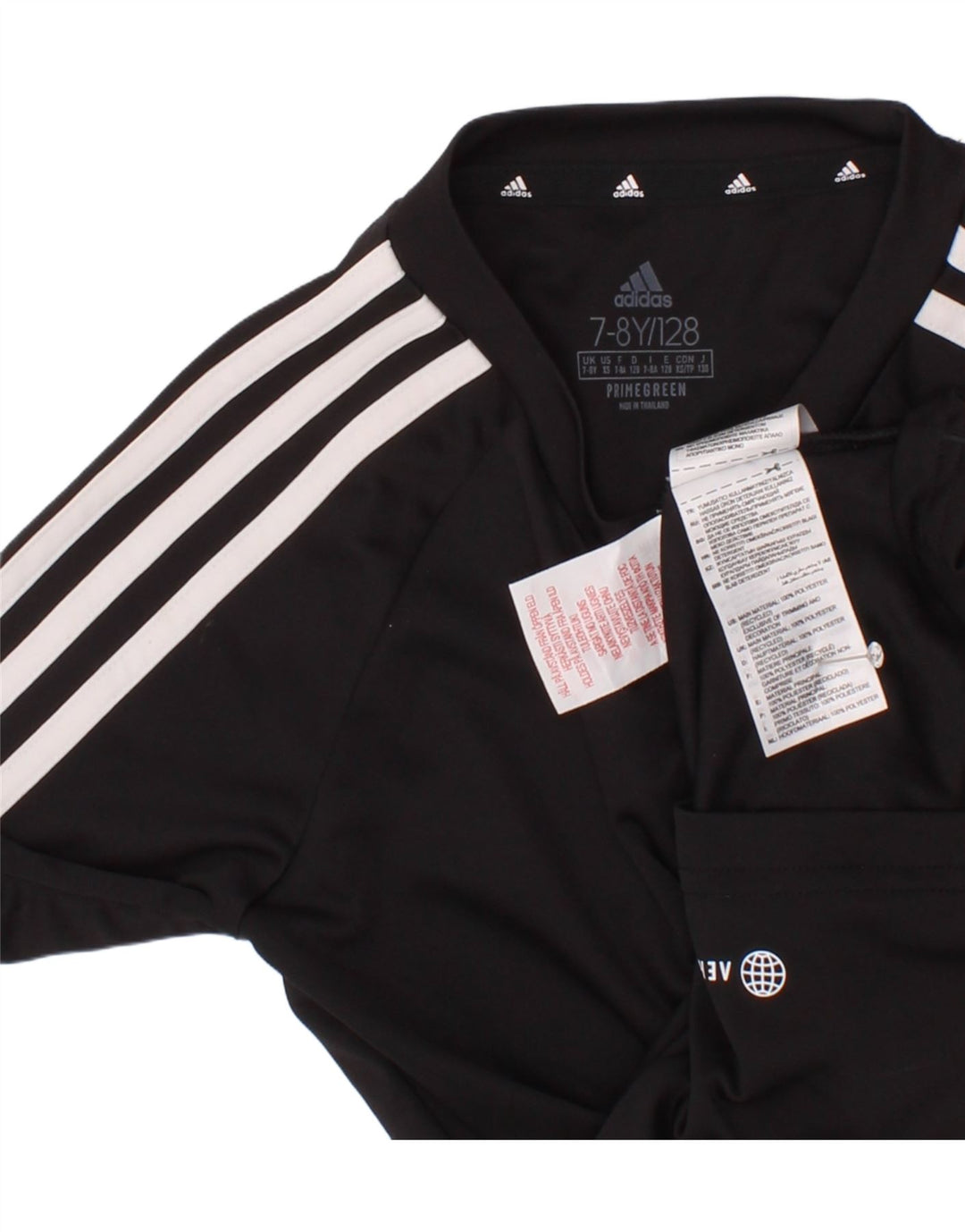 Футболка Adidas для мальчиков Aeroready, топ 7-8 лет, черный полиэстер