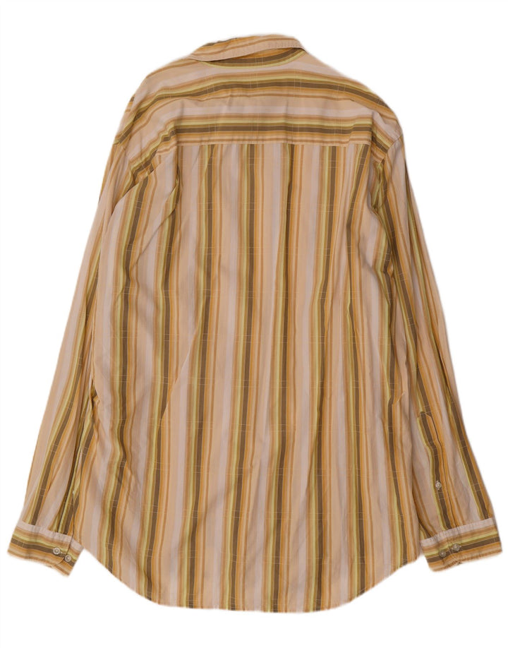 Мужская рубашка Marlboro Classics 2XL Желтая полоска