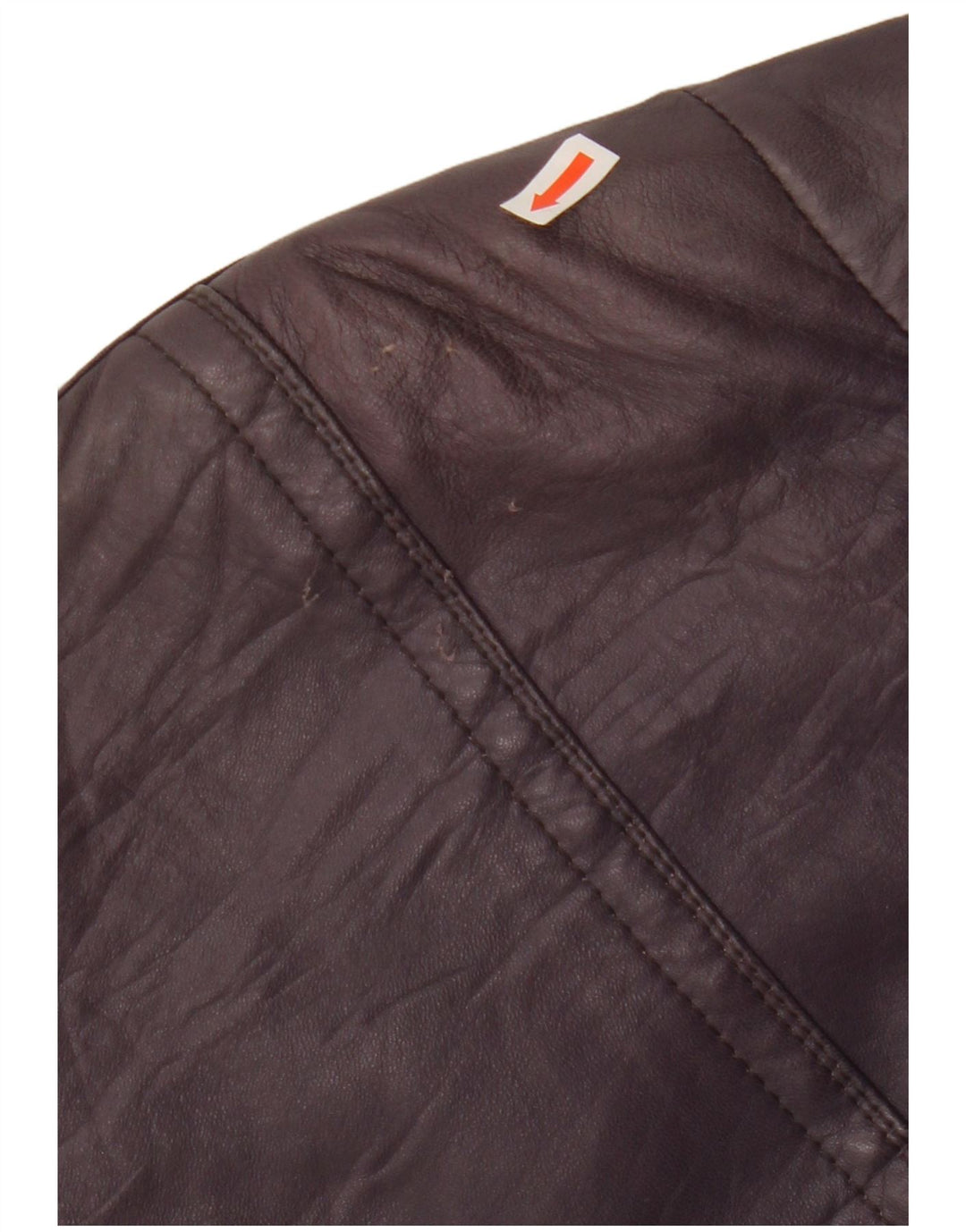 ВИНТАЖНОЕ женское кожаное пальто EU 48 2XL фиолетовое кожаное