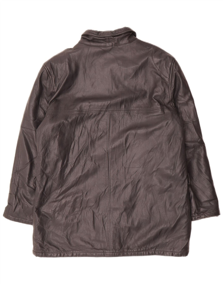 PELLE MODA Mens Leather Coat UK 40 Large Grey