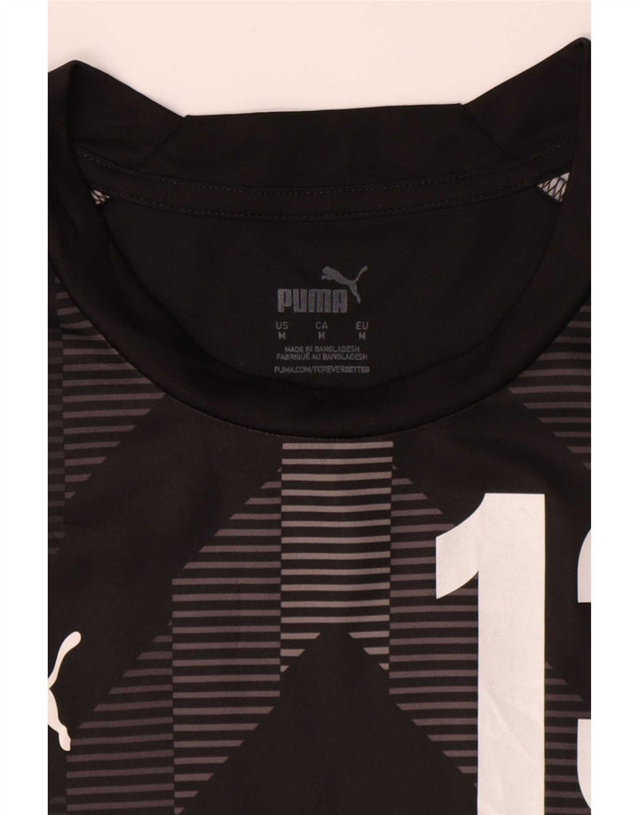 Мужская футболка с рисунком Puma Carolina, средний черный с геометрическим рисунком