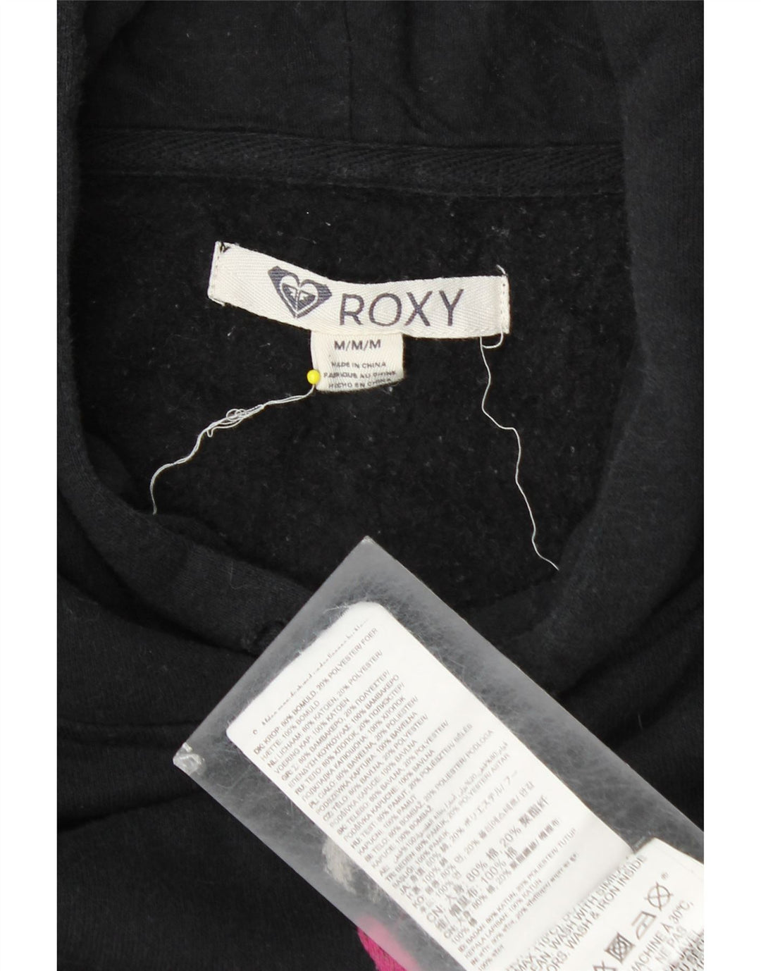Женский джемпер с капюшоном Roxy UK 14, средний черный, хлопок