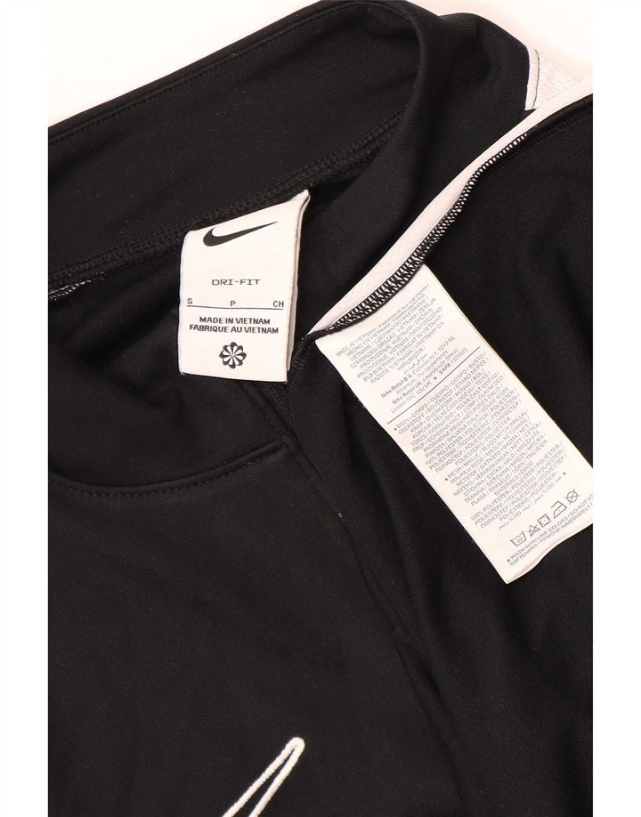 Мужской топ Nike Dri Fit с воротником на молнии и длинными рукавами, маленький черный цветной блок
