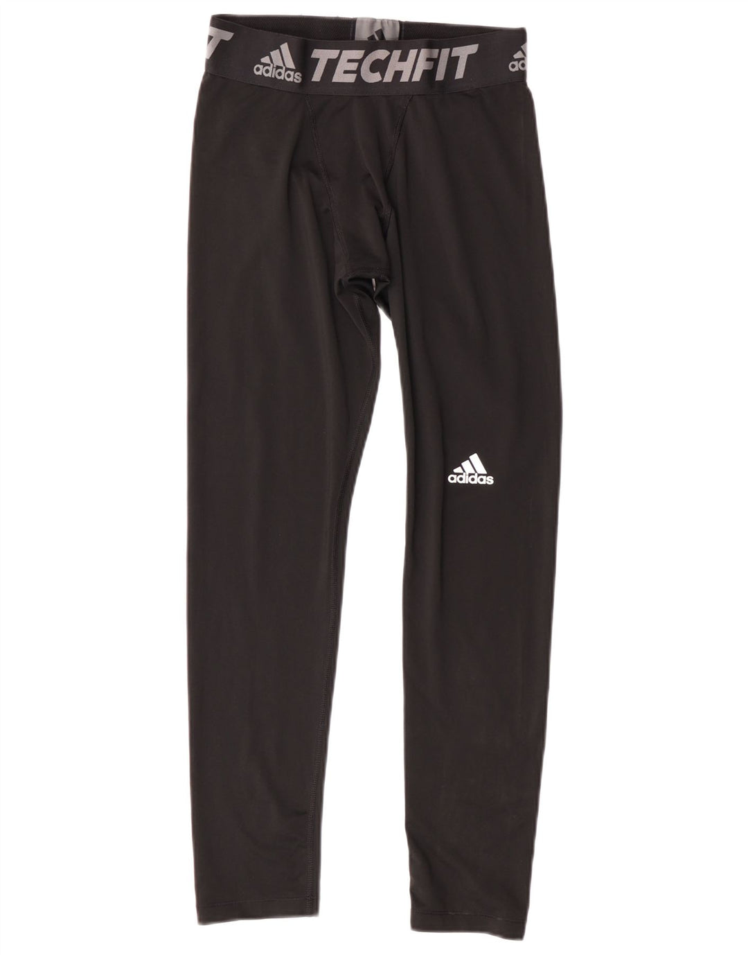 Леггинсы Adidas Climalite с рисунком для мальчиков 13-14 лет, черный полиэстер