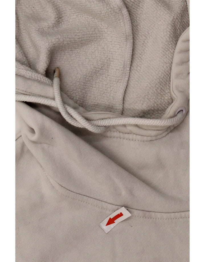 Женский укороченный худи с рисунком NIKE UK 14, хлопковый средний серый цвет