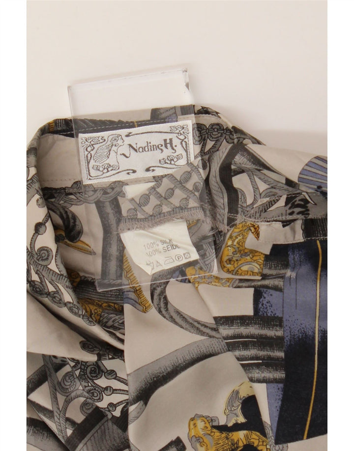 Женская блузка-рубашка с абстрактным узором Nadine H, Великобритания, 14, большая разноцветная