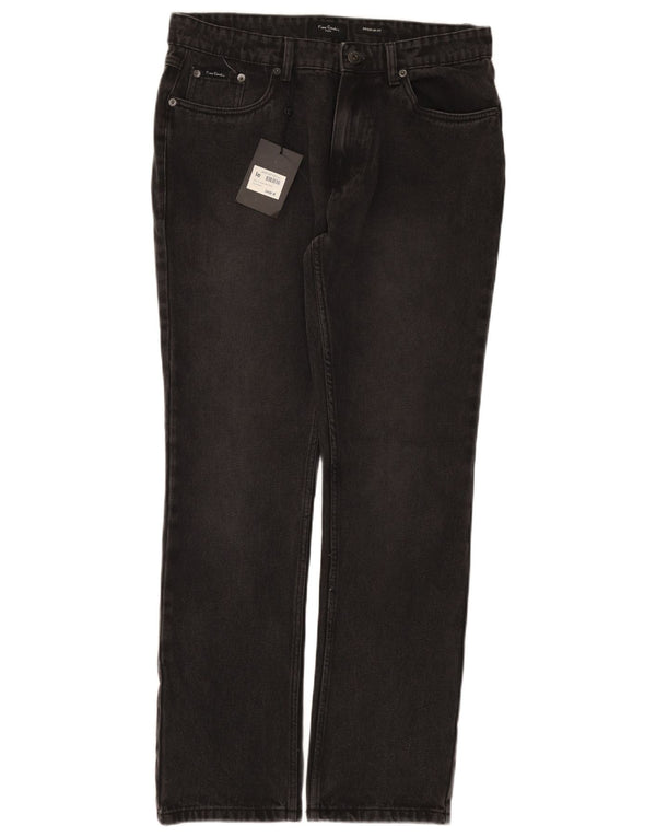 Мужские прямые джинсы прямого кроя Pierre Cardin W34 L31, черный хлопок