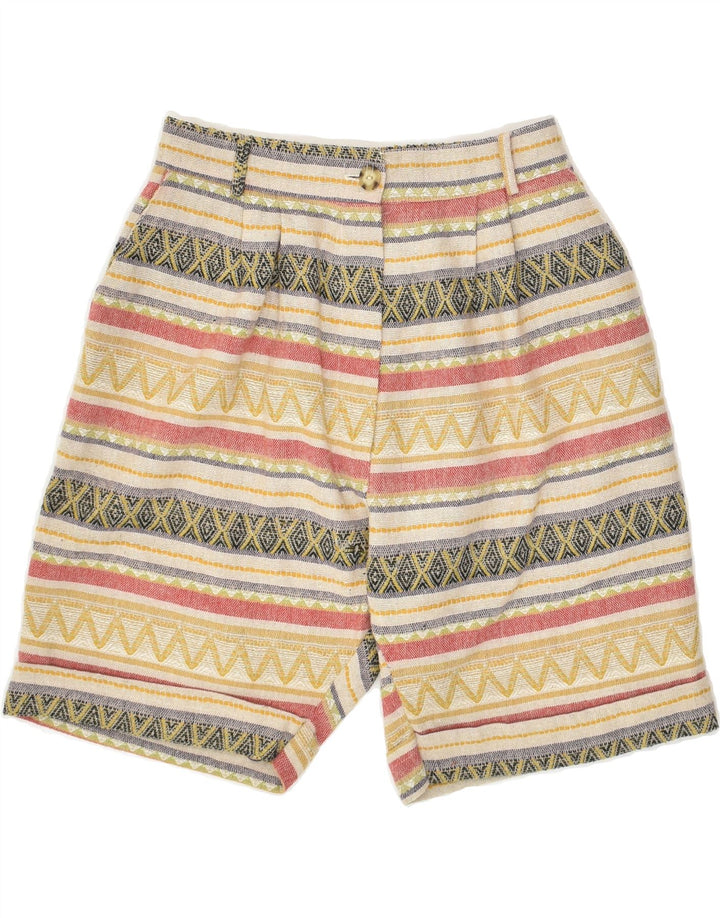 VINTAGE Womens Chino Shorts W26 Small Beige Fair Isle | Vintage Vintage | Thrift | Second-Hand Vintage | Used Clothing | Messina Hembry 