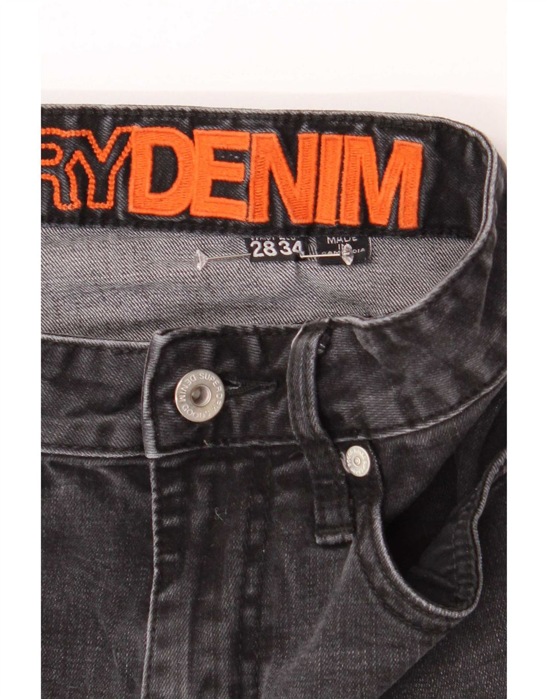 Женские джинсы скинни Superdry W28 L34 Серые