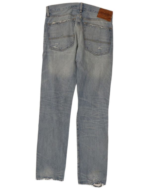 Мужские потертые прямые джинсы Ralph Lauren W31 L32, синий хлопок