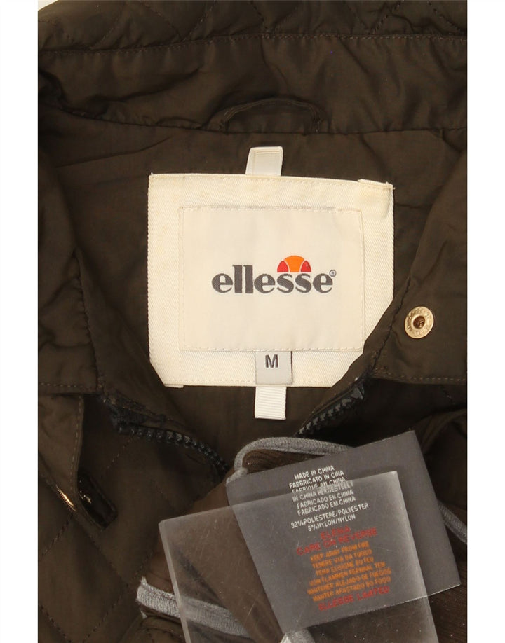 Женская стеганая куртка Ellesse UK 12 средний коричневый полиэстер