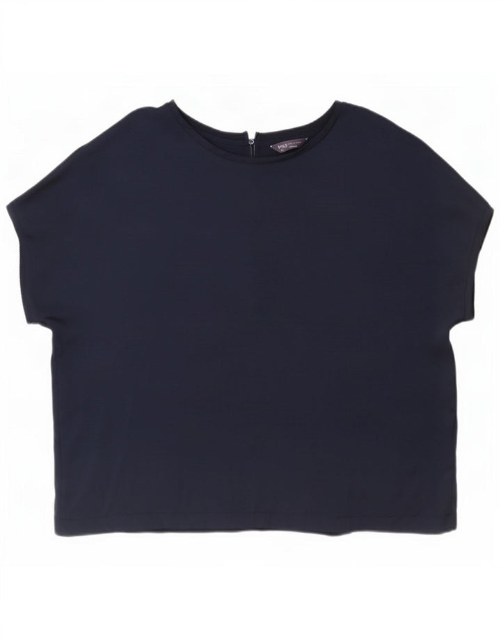 Женская блузка оверсайз Marks & Spencer UK 20 2XL Темно-синий
