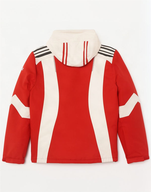 Fila Мужская лыжная куртка свободного кроя с капюшоном UK 34 XS Красная полиэстер с цветными блоками