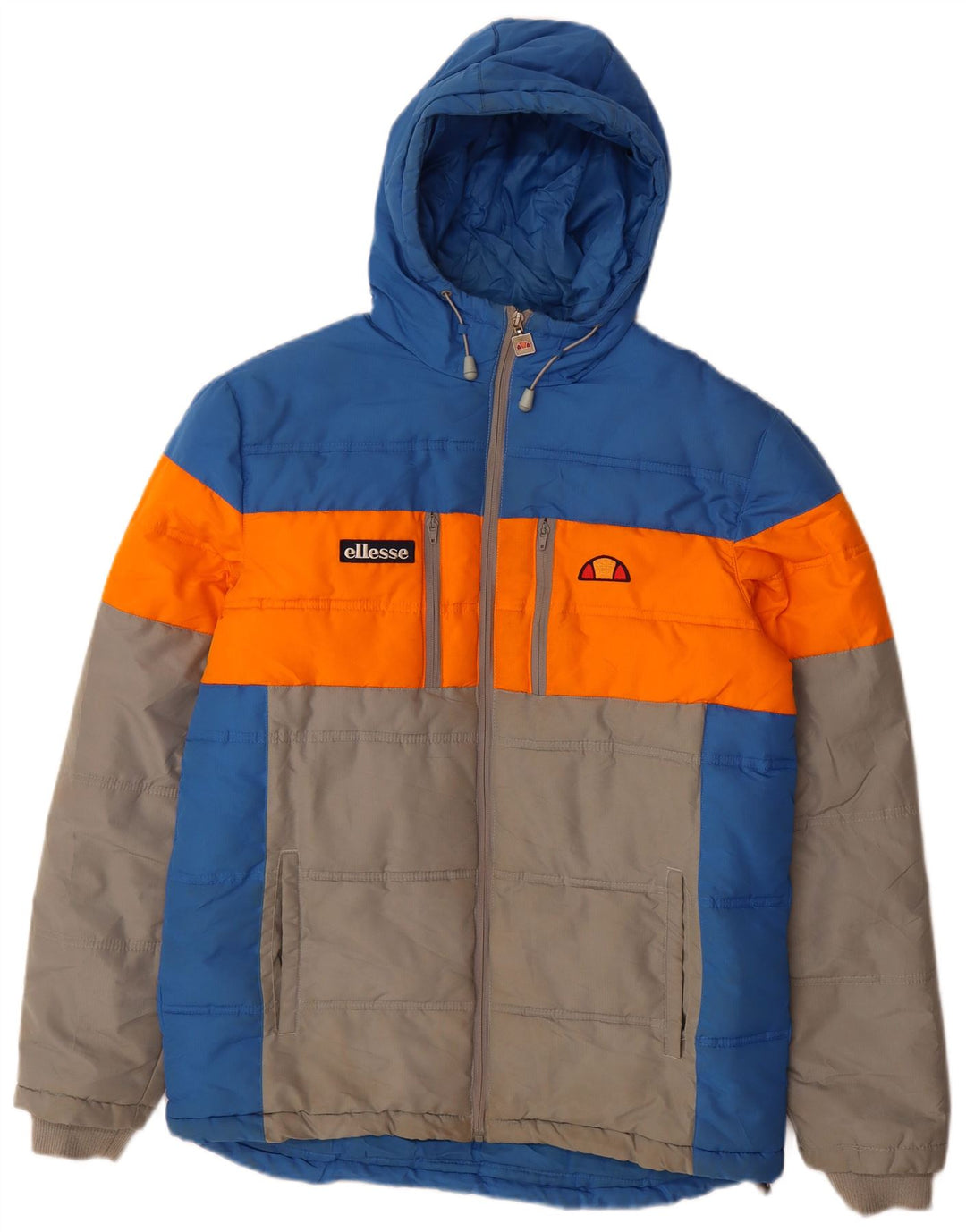 Мужская стеганая куртка Ellesse UK 38, средний разноцветный цветной блок