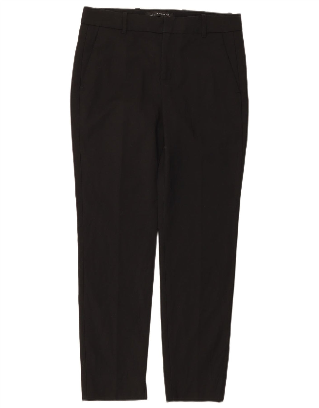 ZARA Womens Slim Chino Trousers Small W26 L27 Black