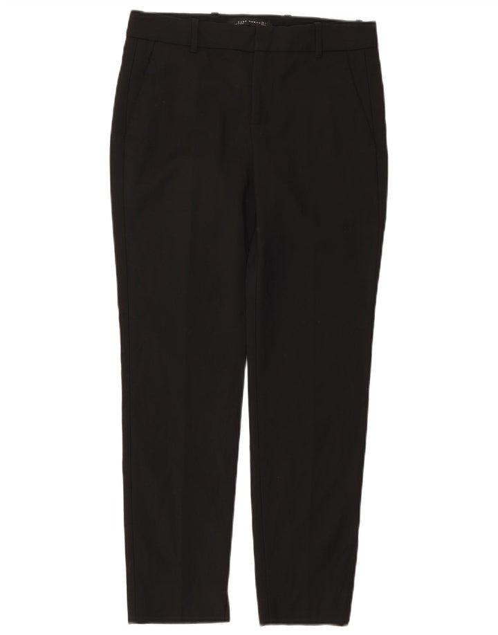 ZARA Womens Slim Chino Trousers Small W26 L27 Black