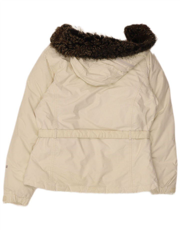 Женская стеганая куртка с капюшоном The North Face UK 14, средний бежевый нейлон