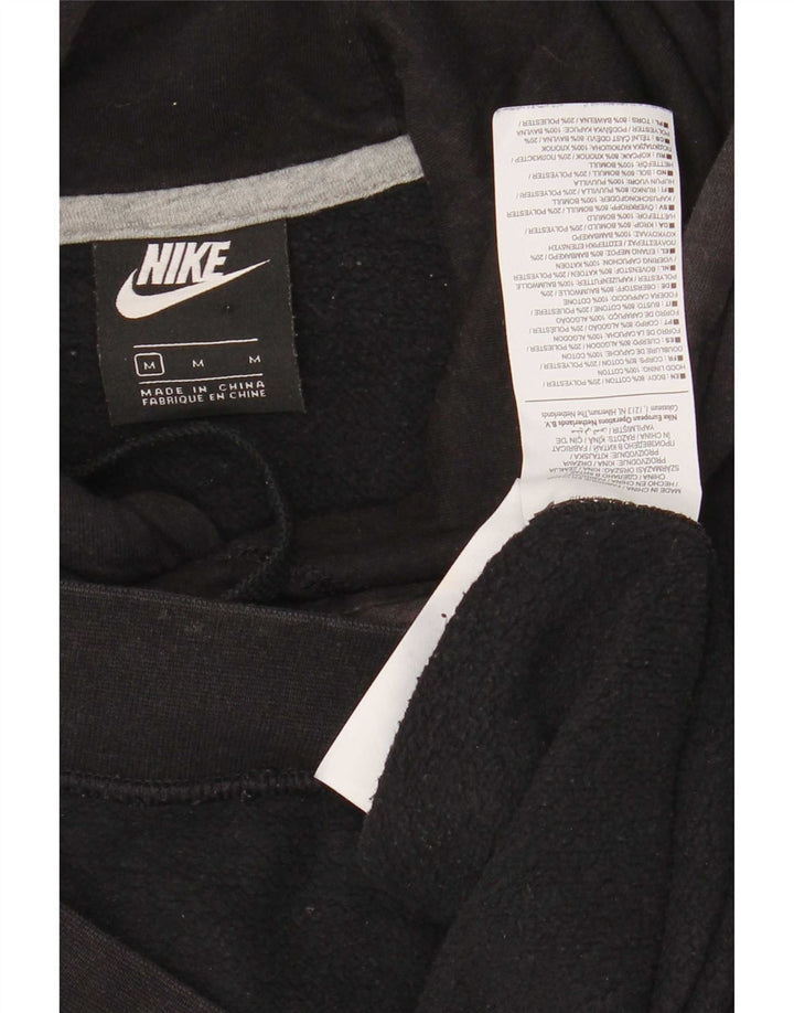 Мужской джемпер с капюшоном с рисунком Nike, средний черный, хлопковый