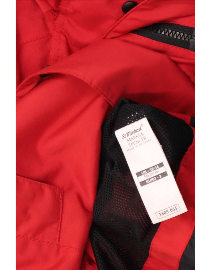 Женский плащ оверсайз Marks & Spencer UK 12/14, средний красный полиэстер