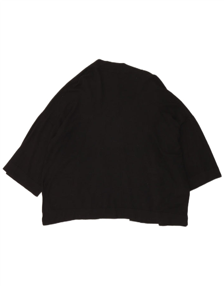 Женский свободный кардиган с открытыми рукавами 3/4 ZARA UK 10, маленький черный цвет