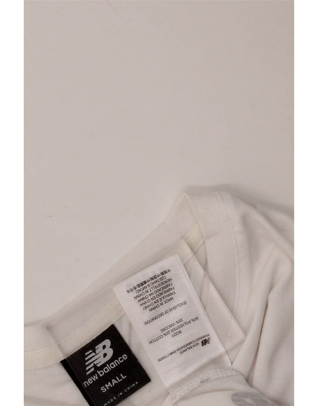 Женская укороченная футболка с рисунком NEW BALANCE, топ UK 10, маленький белый хлопок