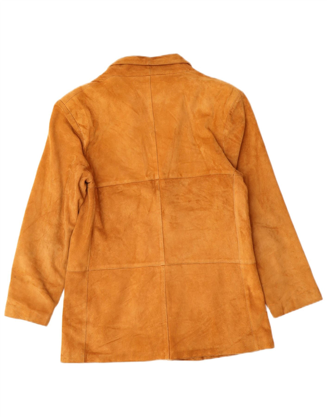 Винтажный женский замшевый пиджак на двух пуговицах (Великобритания), 8, маленький, бежевый