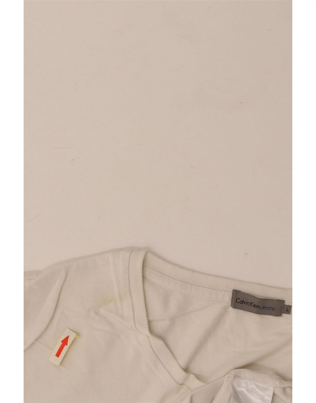 CALVIN KLEIN JEANS Мужская футболка с рисунком, большой белый хлопок