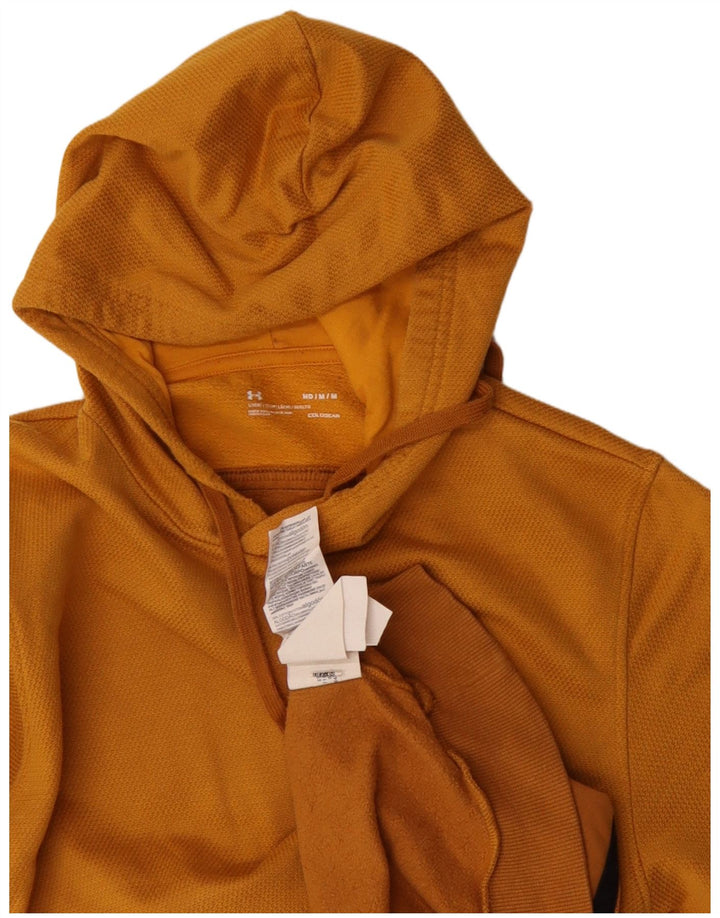 Мужской джемпер с капюшоном Under Armour, средний оранжевый, хлопок с цветными блоками