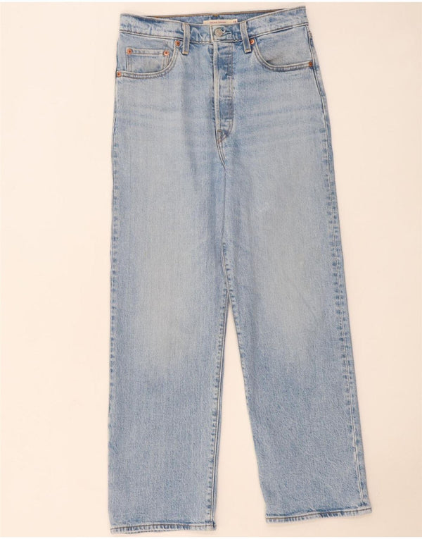 Женские прямые джинсы Levi's Ribcage W28 L27, синий хлопок