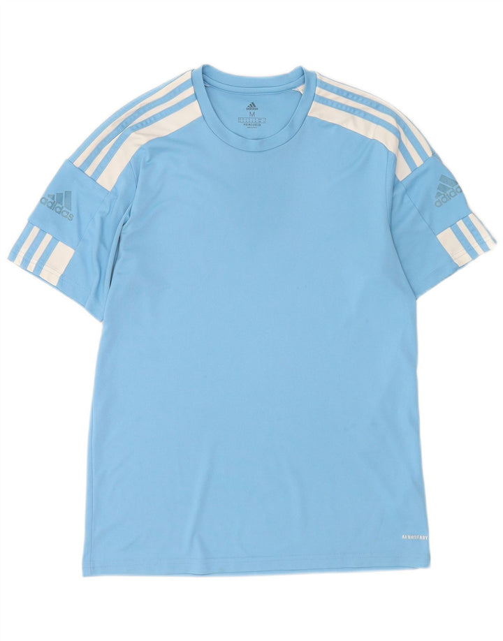 Adidas Мужская футболка Aeroready Верх среднего синего цвета из полиэстера с цветными блоками