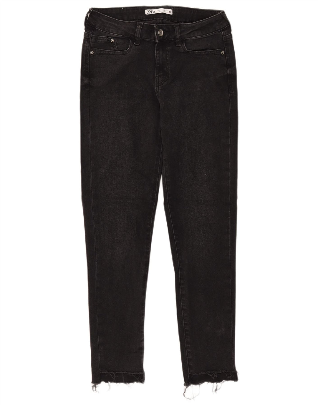 Женские джинсы скинни Zara EU 38, маленькие W28 L27, черные