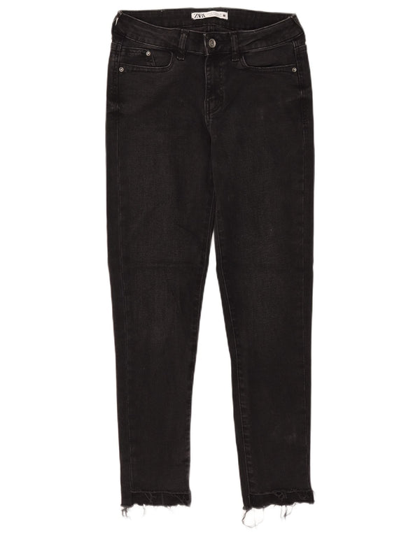 Женские джинсы скинни Zara EU 38, маленькие W28 L27, черные