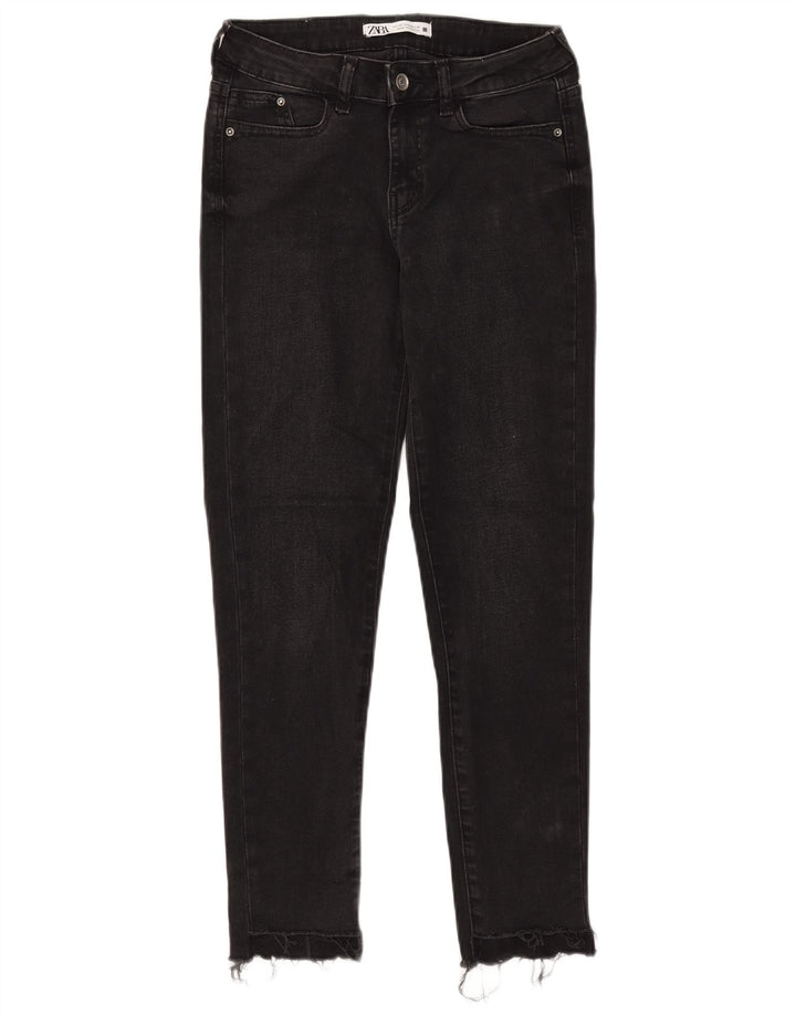 Женские джинсы скинни Zara EU 38, маленькие W28 L27, черные