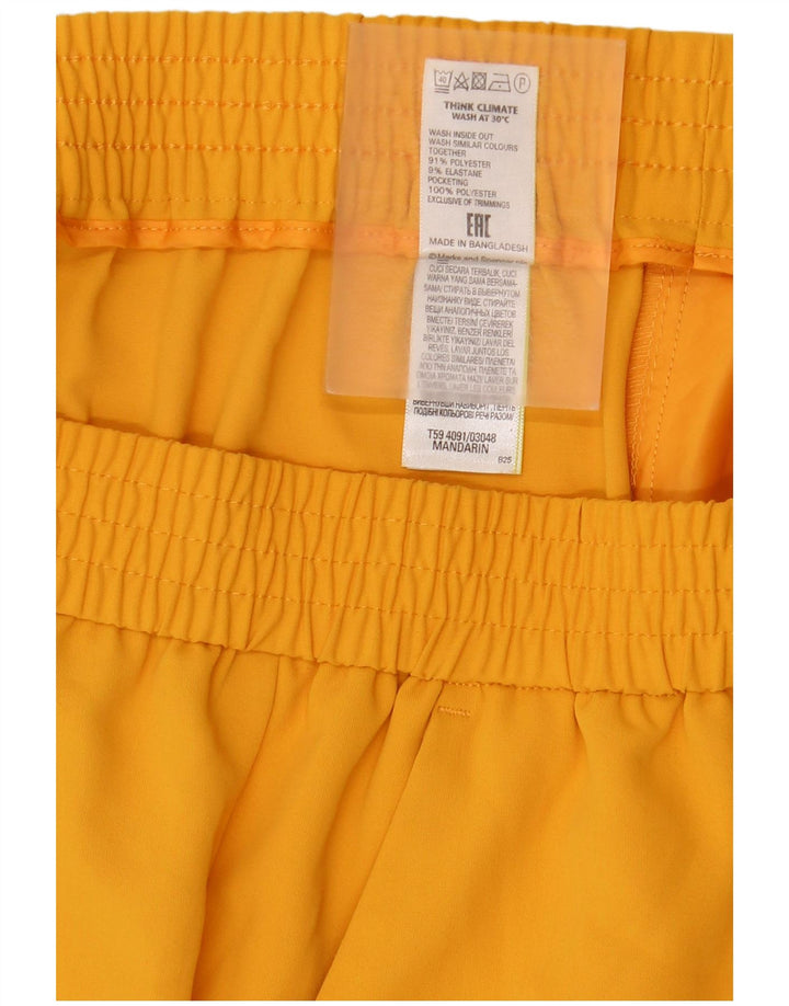 Женская прямая юбка Marks & Spencer UK 16, большая W34, желтый полиэстер