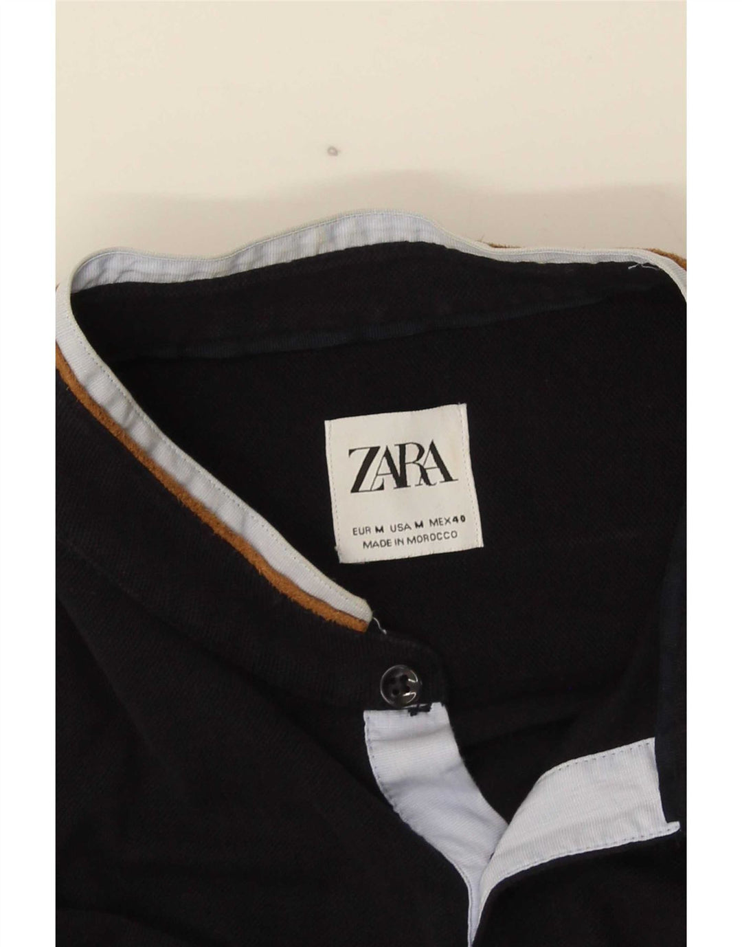 Мужская рубашка Zara среднего размера, темно-синяя