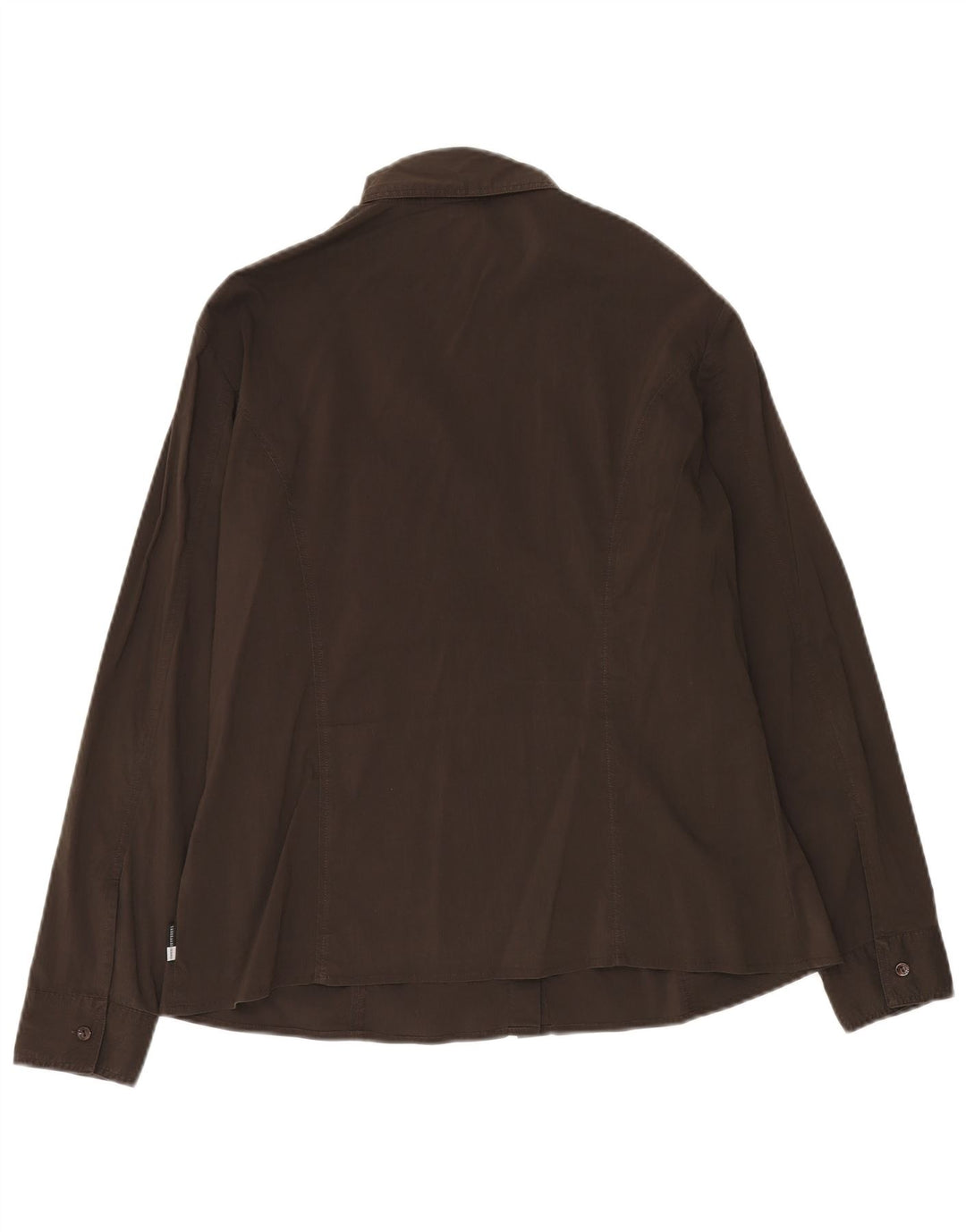 TRUSSARDI JEANS Женская рубашка UK 20 2XL Коричневый хлопок