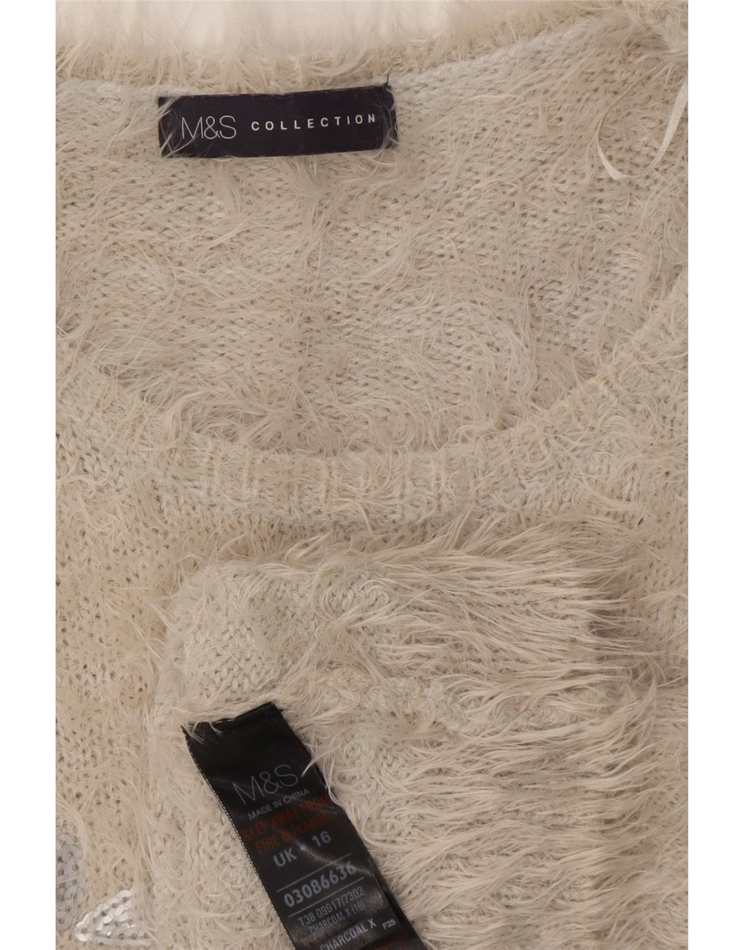 Женский джемпер с вырезом «лодочка» Marks & Spencer, Великобритания 16, большой серый с цветочным принтом