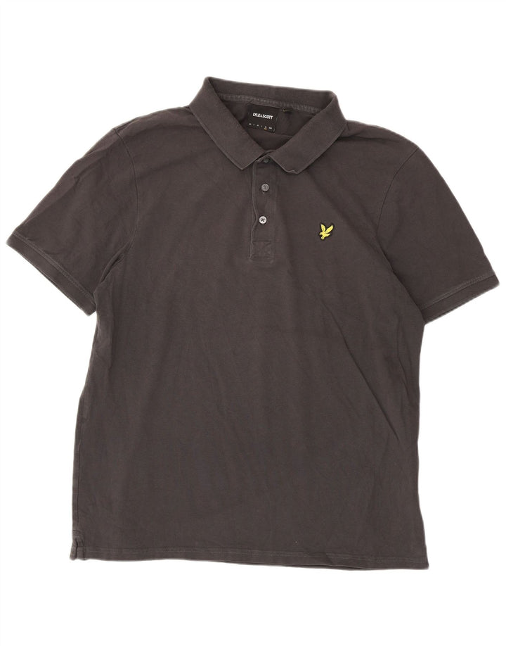 Мужская рубашка-поло Lyle & Scott XL, серая, хлопок