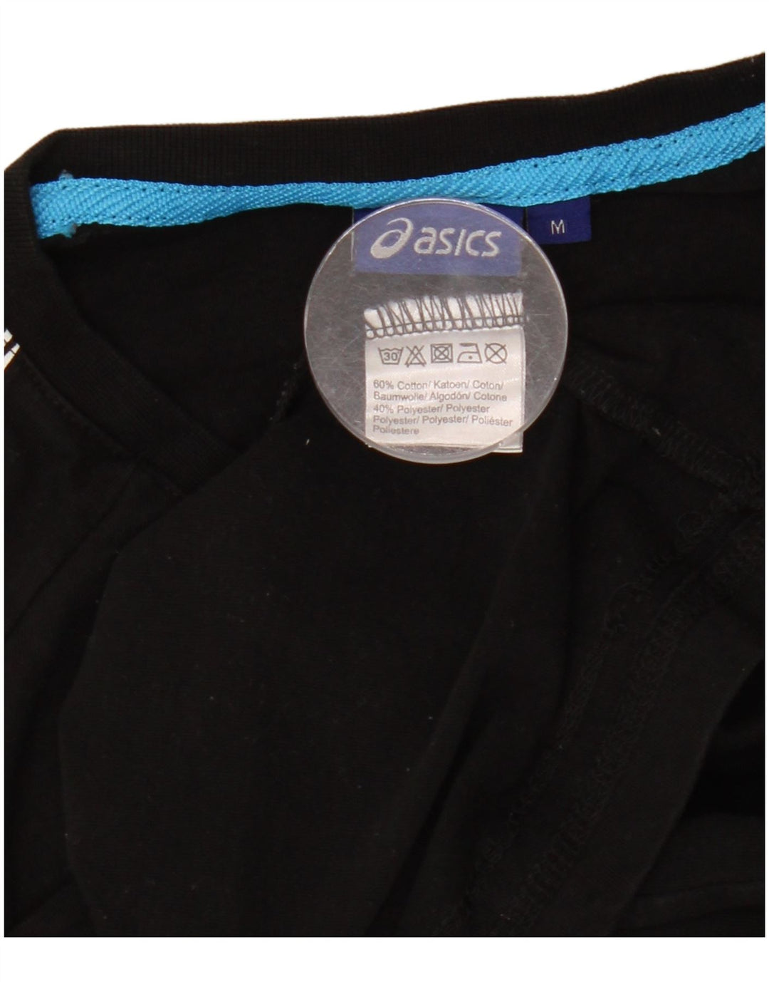 Мужская футболка с графическим рисунком ASICS, средний черный хлопковый топ