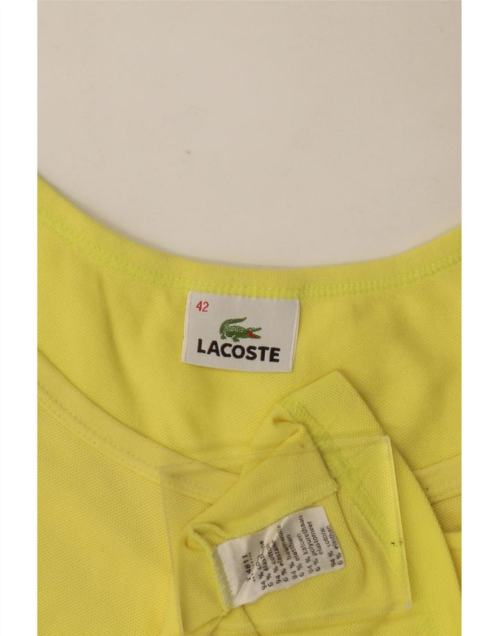 Женский топ на бретелях Lacoste, размер 42, большой желтый, хлопок